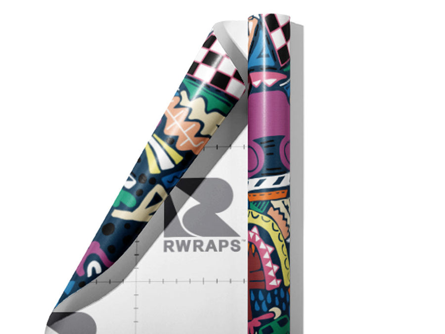 Road Trip Mosaic Wrap Film Sheets~Rwraps Series 914 Road Trip Mosaic Scrolled Sheet~3