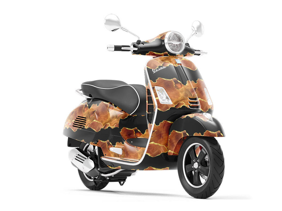 Roaring Fire Gemstone Vespa Scooter Wrap Film