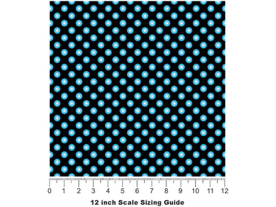 Robin Egg Polka Dot Vinyl Film Pattern Size 12 inch Scale~Rwraps Robin Egg Polka Dot Sizing Chart~2