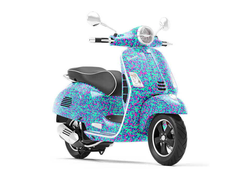 Robin Eggs Pixel Vespa Scooter Wrap Film