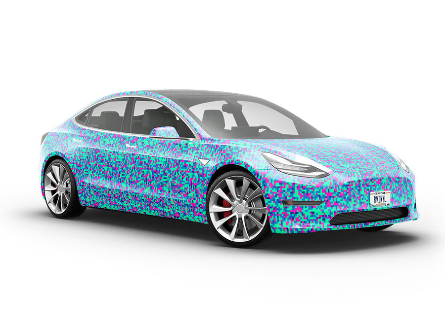 Robin Eggs Pixel Vehicle Vinyl Wrap