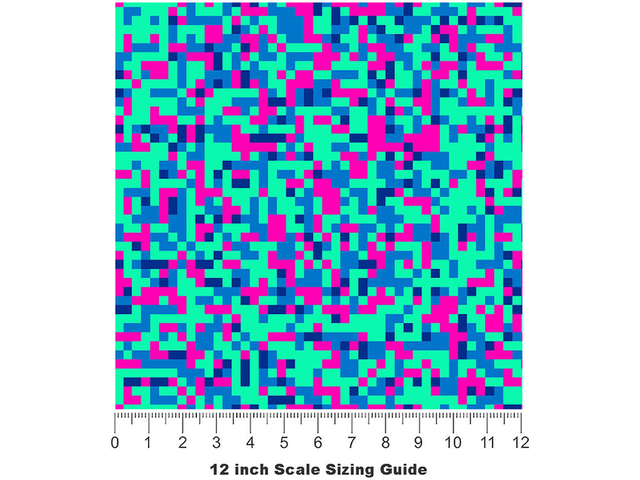 Robin Eggs Pixel Vinyl Film Pattern Size 12 inch Scale~Rwraps Robin Eggs Pixel Sizing Chart~2