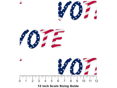 Rock It Americana Vinyl Film Pattern Size 12 inch Scale~Rwraps Rock It Americana Sizing Chart~3