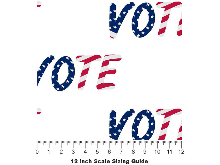 Rock It Americana Vinyl Film Pattern Size 12 inch Scale~Rwraps Rock It Americana Sizing Chart~3