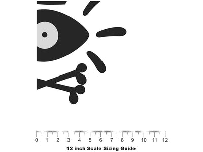Rock King Music Vinyl Film Pattern Size 12 inch Scale~Rwraps Rock King Music Sizing Chart~2