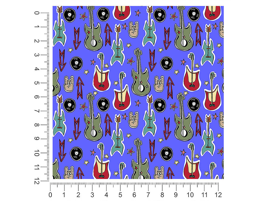 rock on music 1ft x 1ft Craft Sheets