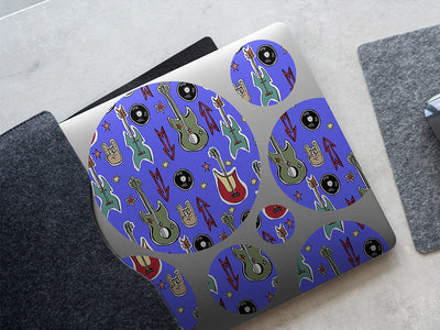 rock on music DIY Laptop Stickers