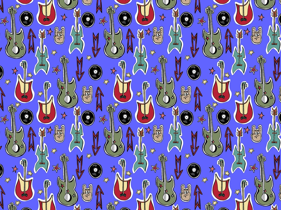 Rock On Music Vinyl Wrap Pattern~Rwraps Series 914 Digitally Printed Vinyl Wrap~0