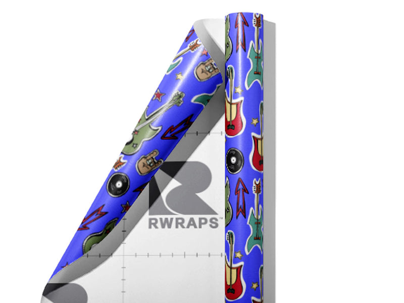 Rock On Music Wrap Film Sheets~Rwraps Series 914 Rock On Music Scrolled Sheet~3