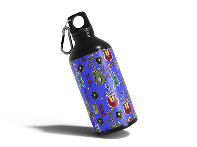 rock on music Water Bottle DIY Stickers