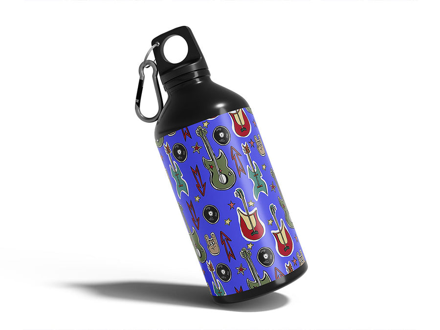 rock on music Water Bottle DIY Stickers