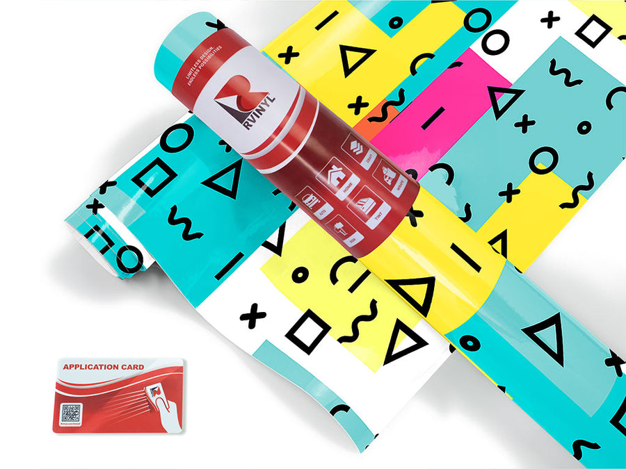 rockin memphis abstract geometric Craft Vinyl Roll
