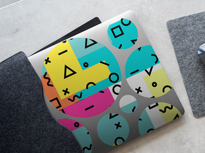 rockin memphis abstract geometric DIY Laptop Stickers