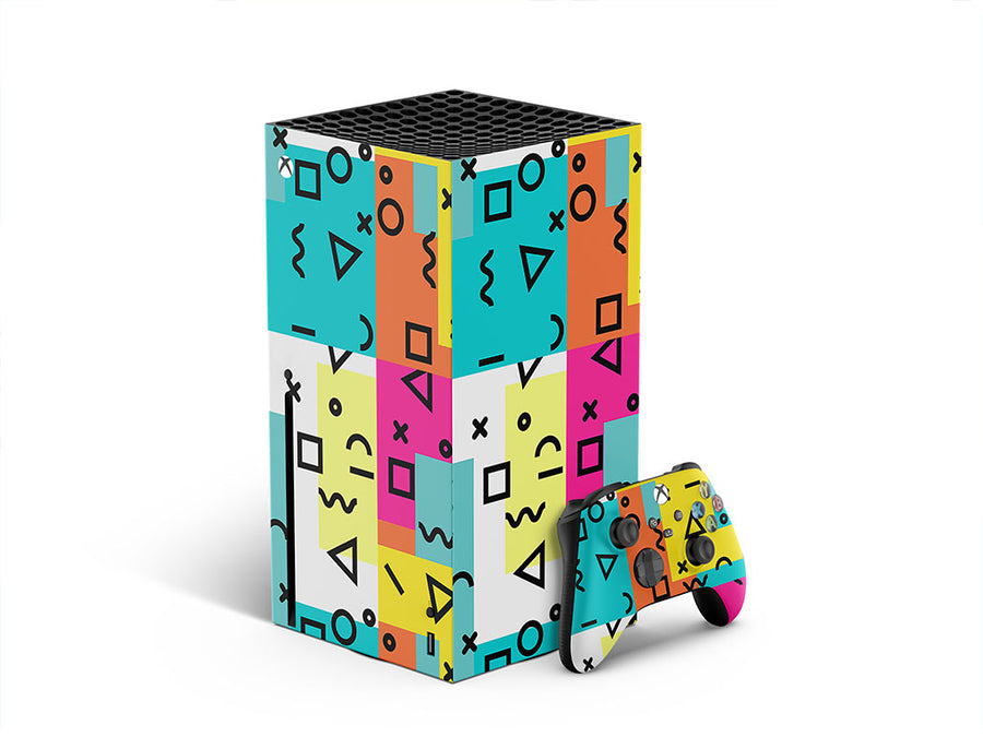 rockin memphis abstract geometric XBOX DIY Decal