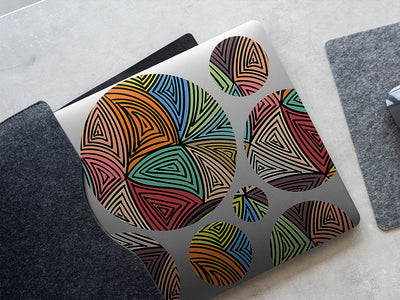 rockstar vibes abstract geometric DIY Laptop Stickers