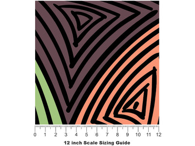 Rockstar Vibes Abstract Vinyl Film Pattern Size 12 inch Scale~Rwraps Rockstar Vibes Abstract Sizing Chart~2
