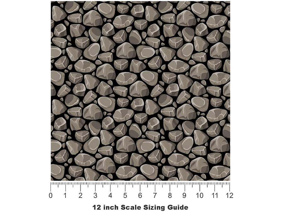 Rocky Road Cobblestone Vinyl Film Pattern Size 12 inch Scale~Rwraps Rocky Road Cobblestone Sizing Chart~3