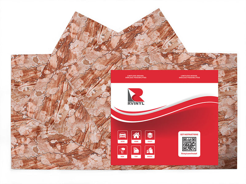rojo coralito red marble stone Craft Vinyl Sheet Pack