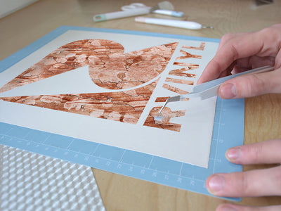 rojo coralito red marble stone Easy Weed Craft Vinyl