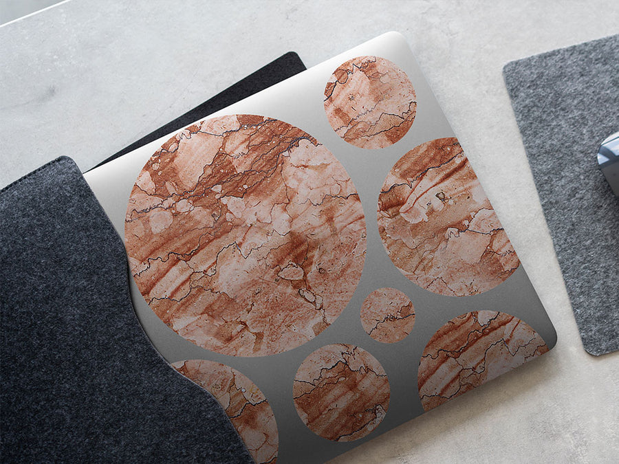 rojo coralito red marble stone DIY Laptop Stickers