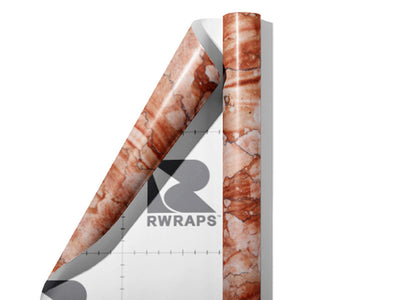 Rojo Coralito-Red Marble Wrap Film Sheets~Rwraps Series 914 Rojo Coralito-Red Marble Scrolled Sheet~3