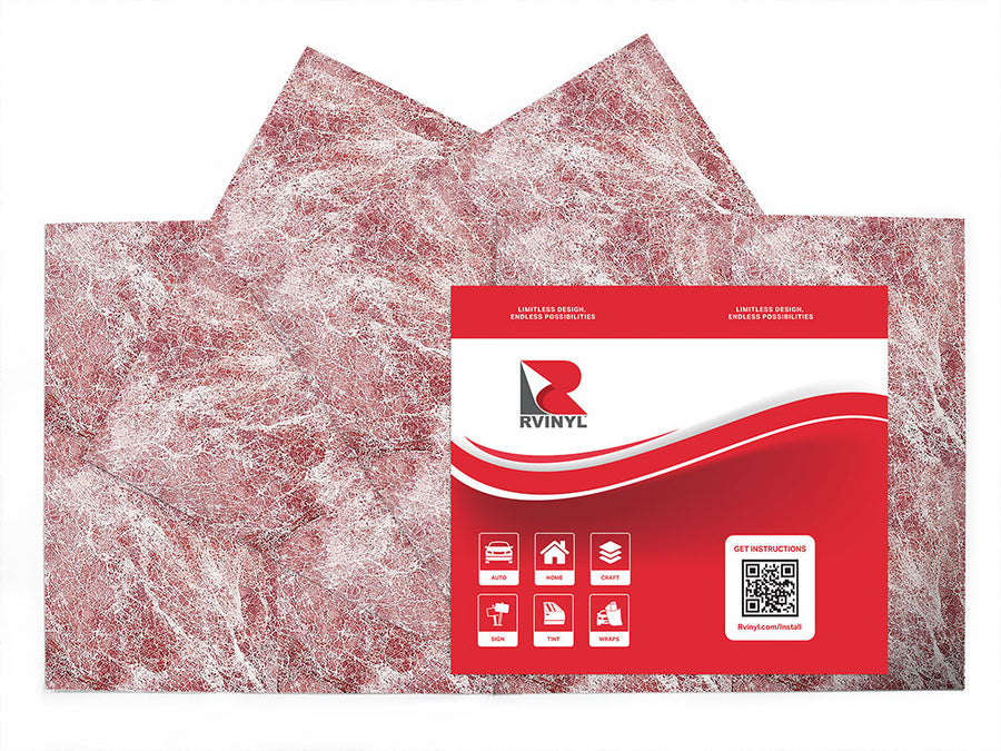 rojo levante red marble stone Craft Vinyl Sheet Pack