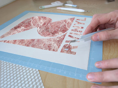 rojo levante red marble stone Easy Weed Craft Vinyl