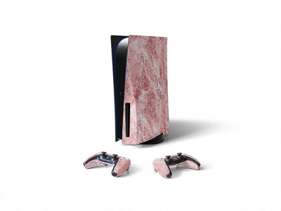 rojo levante red marble stone Sony PS5 DIY Skin