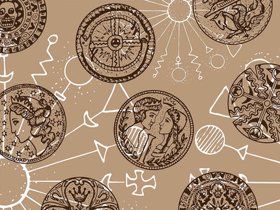Roman Medallions Mystic Vinyl Wrap Pattern~Rwraps Series 914 Digitally Printed Vinyl Wrap~0