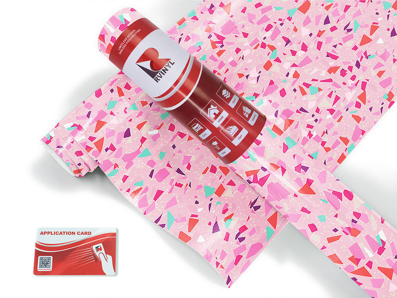 rosa terrazzo stone Craft Vinyl Roll