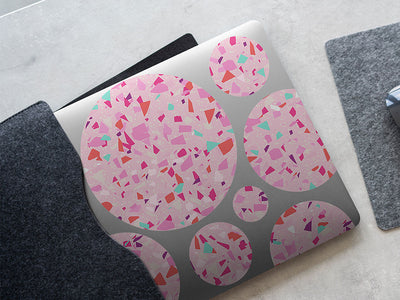 rosa terrazzo stone DIY Laptop Stickers