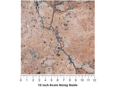 Rosado Coralito-Pink Marble Vinyl Film Pattern Size 12 inch Scale~Rwraps Rosado Coralito-Pink Marble Sizing Chart~2