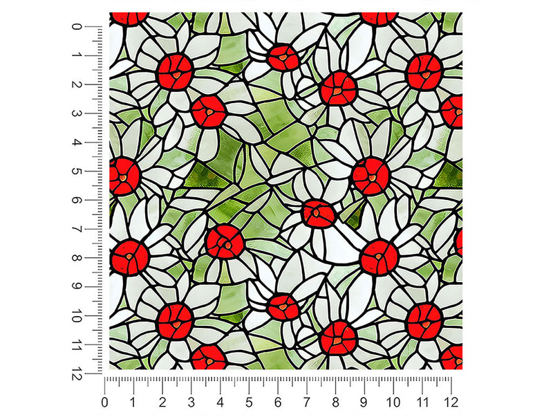 rose buds stained glass 1ft x 1ft Craft Sheets