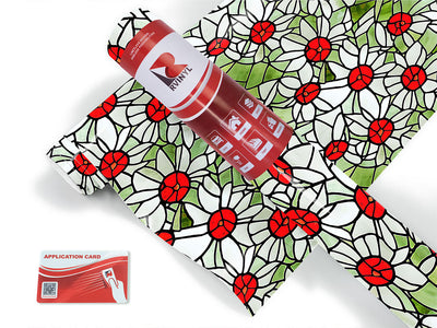 rose buds stained glass Craft Vinyl Roll