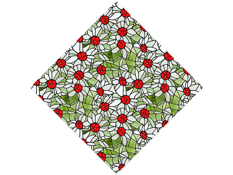 Rose Buds Stained Glass Vinyl Wrap Pattern