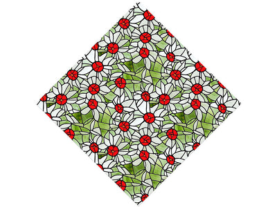 Rose Buds Stained Glass Vinyl Wrap Pattern
