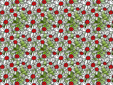 Rose Buds Stained Glass Vinyl Wrap Pattern~Rwraps Series 914 Digitally Printed Vinyl Wrap~0
