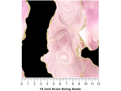 Rose Colored Glasses Gemstone Vinyl Film Pattern Size 12 inch Scale~Rwraps Rose Colored Glasses Gemstone Sizing Chart~2