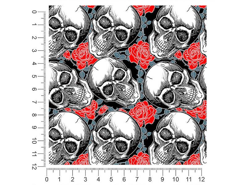 rose court skull and bones 1ft x 1ft Craft Sheets