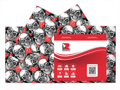 rose court skull and bones Craft Vinyl Sheet Pack