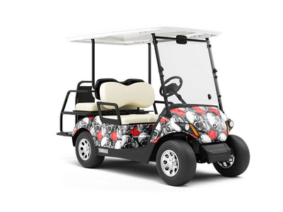 Rose Court Halloween Wrapped Golf Cart