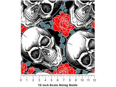 Rose Court Halloween Vinyl Film Pattern Size 12 inch Scale~Rwraps Rose Court Halloween Sizing Chart~2