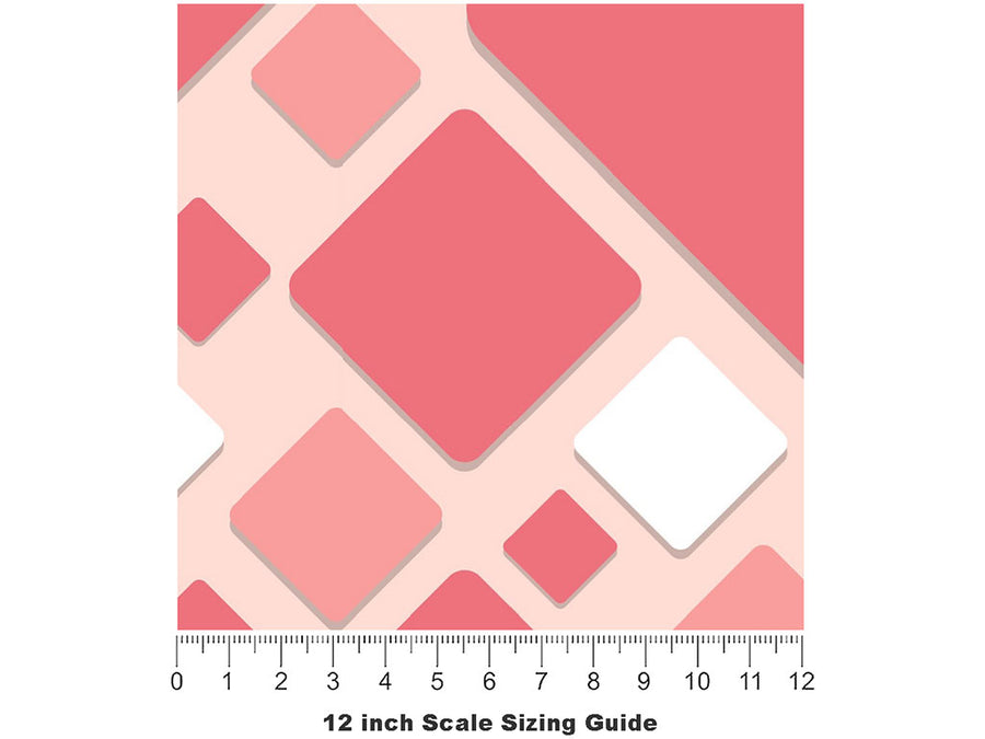 Rose Dust Mosaic Vinyl Film Pattern Size 12 inch Scale~Rwraps Rose Dust Mosaic Sizing Chart~2