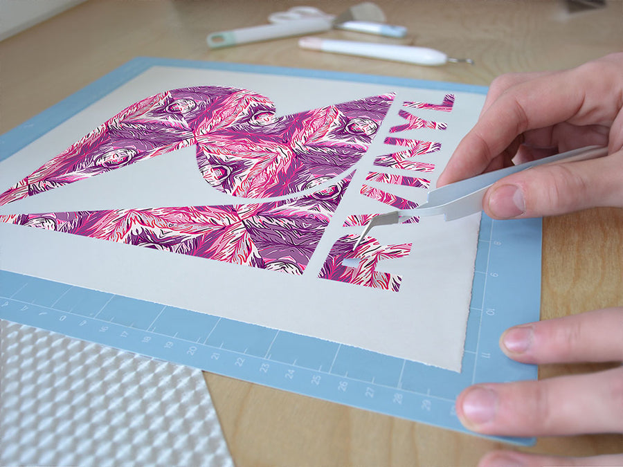 rosy bonbons mosaic Easy Weed Craft Vinyl