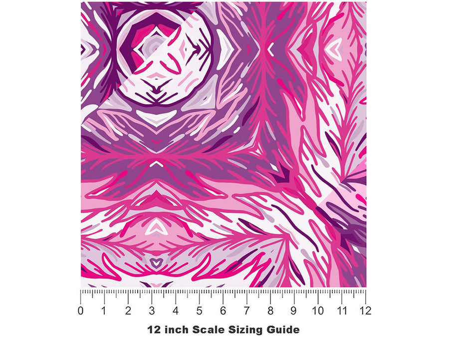 Rosy Bonbons Mosaic Vinyl Film Pattern Size 12 inch Scale~Rwraps Rosy Bonbons Mosaic Sizing Chart~2