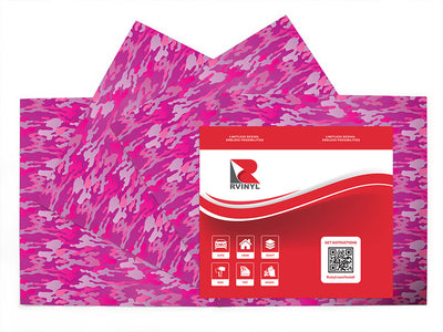 rouge woodland camouflage Craft Vinyl Sheet Pack