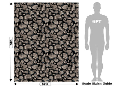 Rough Brown Cobblestone Vehicle Wrap Scale~Rwraps Series 914 Rough Brown Cobblestone Measurements~2