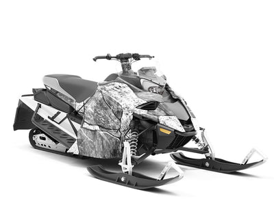 Rough Monochrome Tile Custom Wrapped Snowmobile
