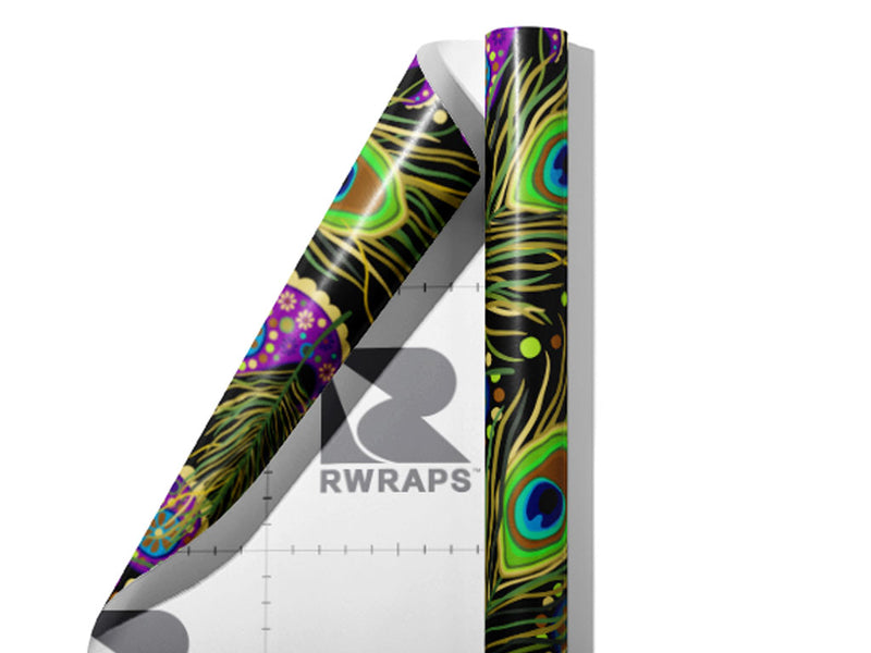 Royal Attire Birds Wrap Film Sheets~Rwraps Series 914 Royal Attire Birds Scrolled Sheet~3