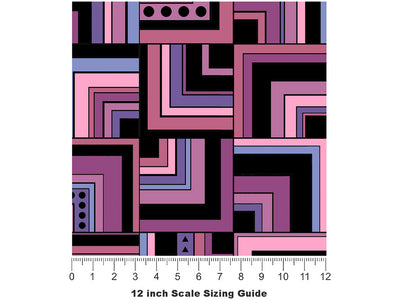 Royal Bloodlines Art Deco Vinyl Film Pattern Size 12 inch Scale~Rwraps Royal Bloodlines Art Deco Sizing Chart~2